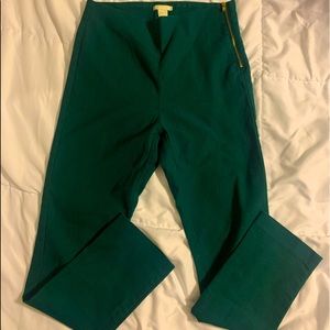 EUC H&M Kelly Green Straight Leg Ankle Pants 6 8 Dress Slacks St. Patty’s Day